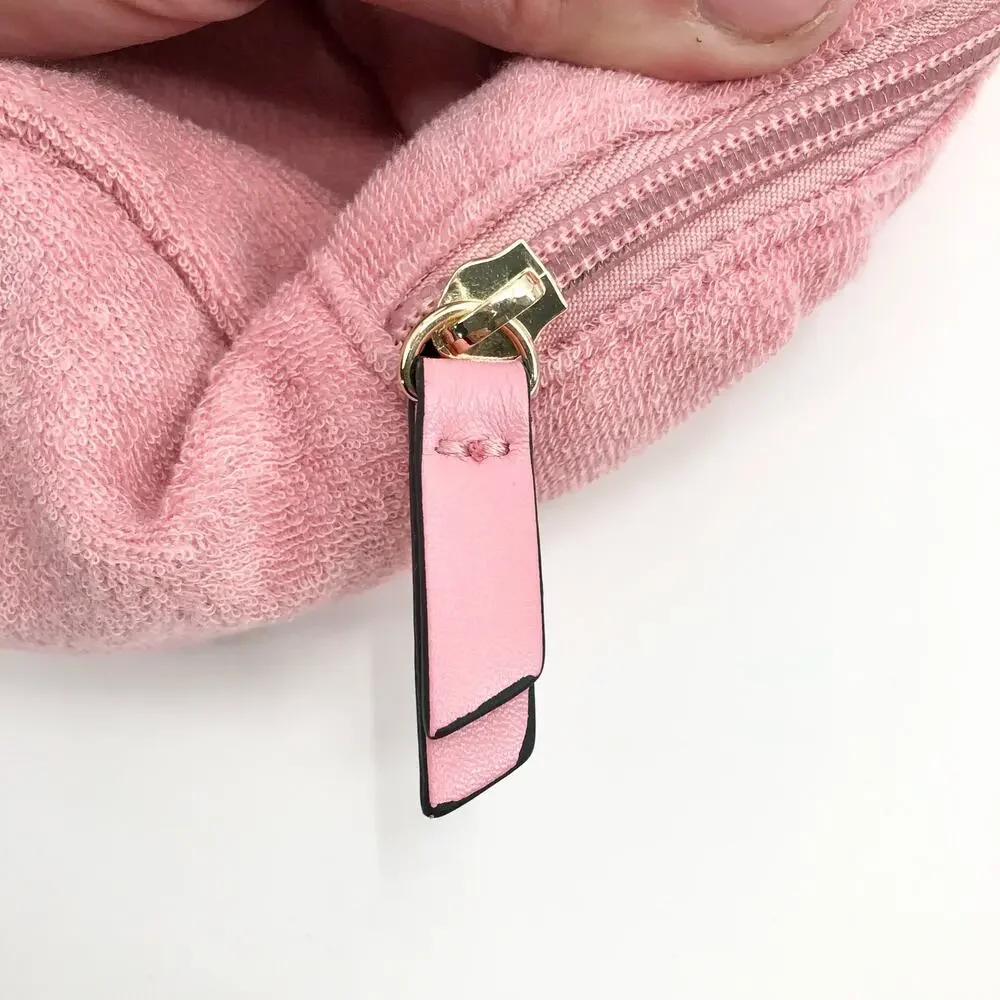 Victoria's Secret Pink Terrycloth Make-up Bag Toiletry Bag Embroidered VS